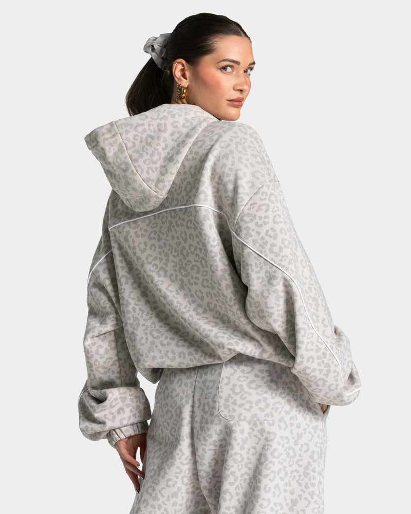 Contrastline Hooded Sweater "Leo Hellgrau"
