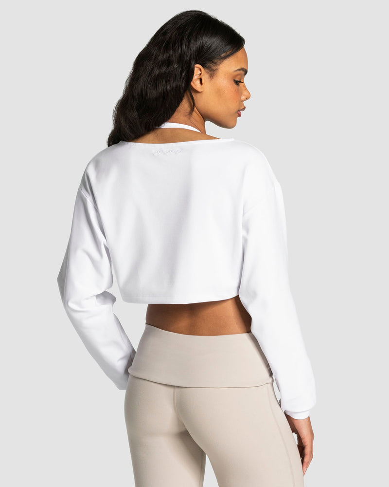 Mellow Cropped Longsleeve "Weiß"