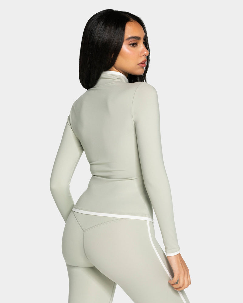 Soft Shaping Zip Jacke "Pistachio"