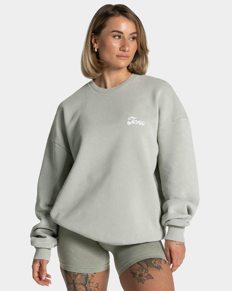 Acid Oversized Sweater "Salbei"