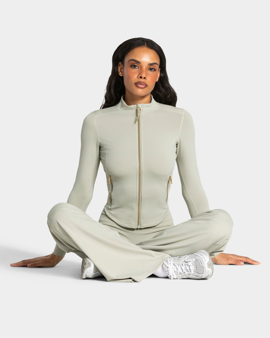 Allrounder Shaping Zip Jacke "Pistachio - Gold"