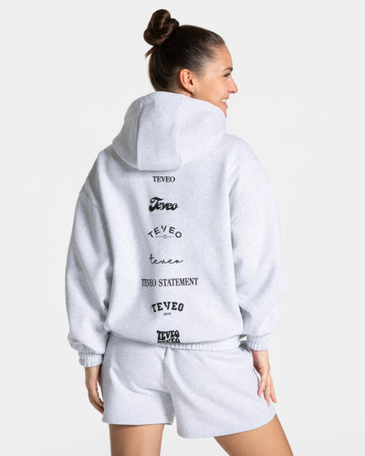 Anniversary Oversized Zip Jacke "Hellgrau"
