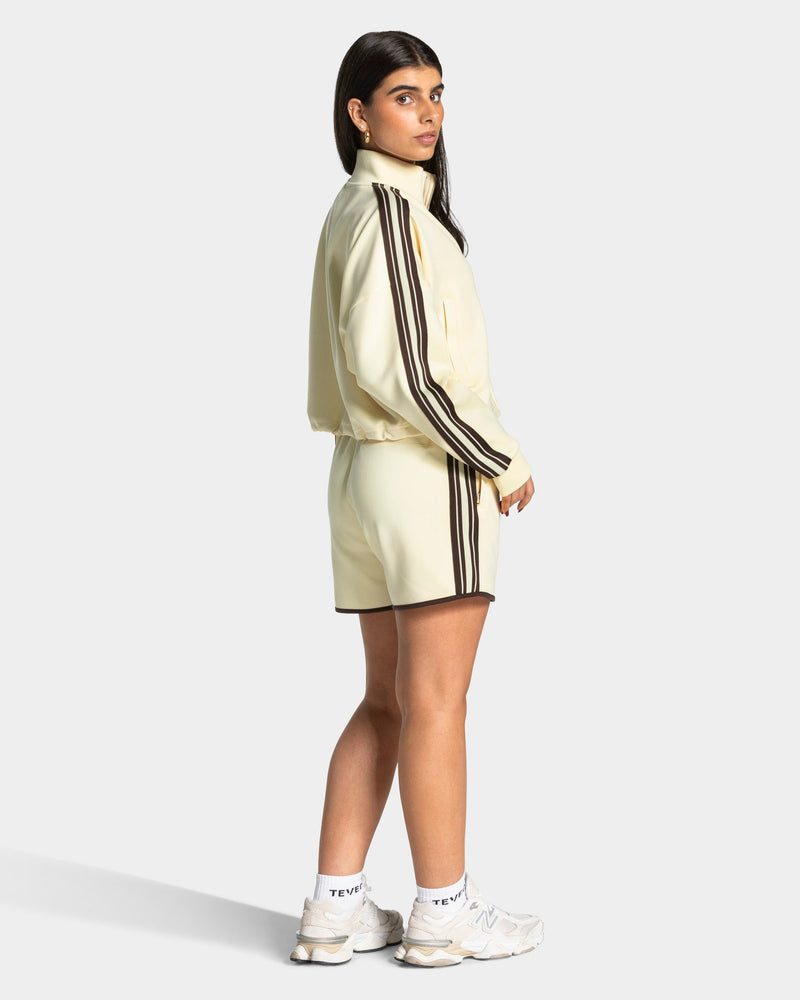 Club Cropped Zip Jacke "Butter Yellow"