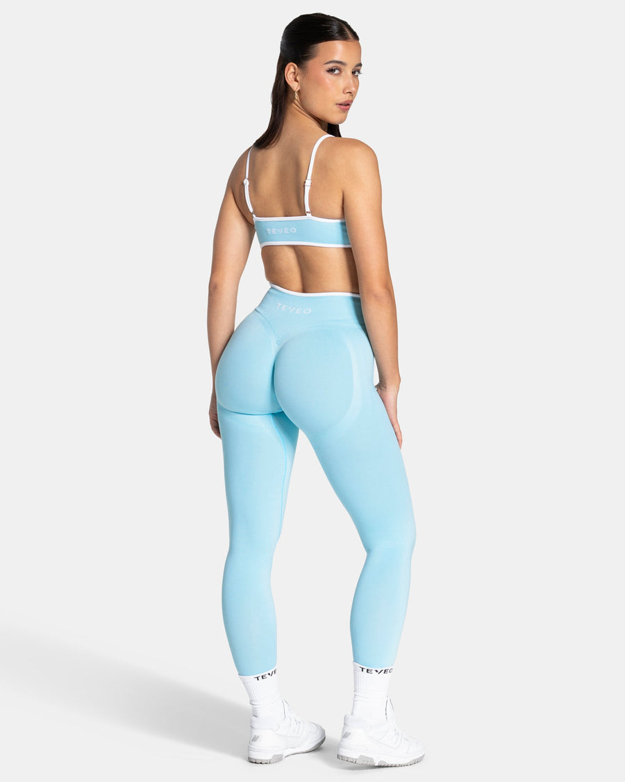 Contrastline Sculpt Scrunch Leggings "Arctic Blue"