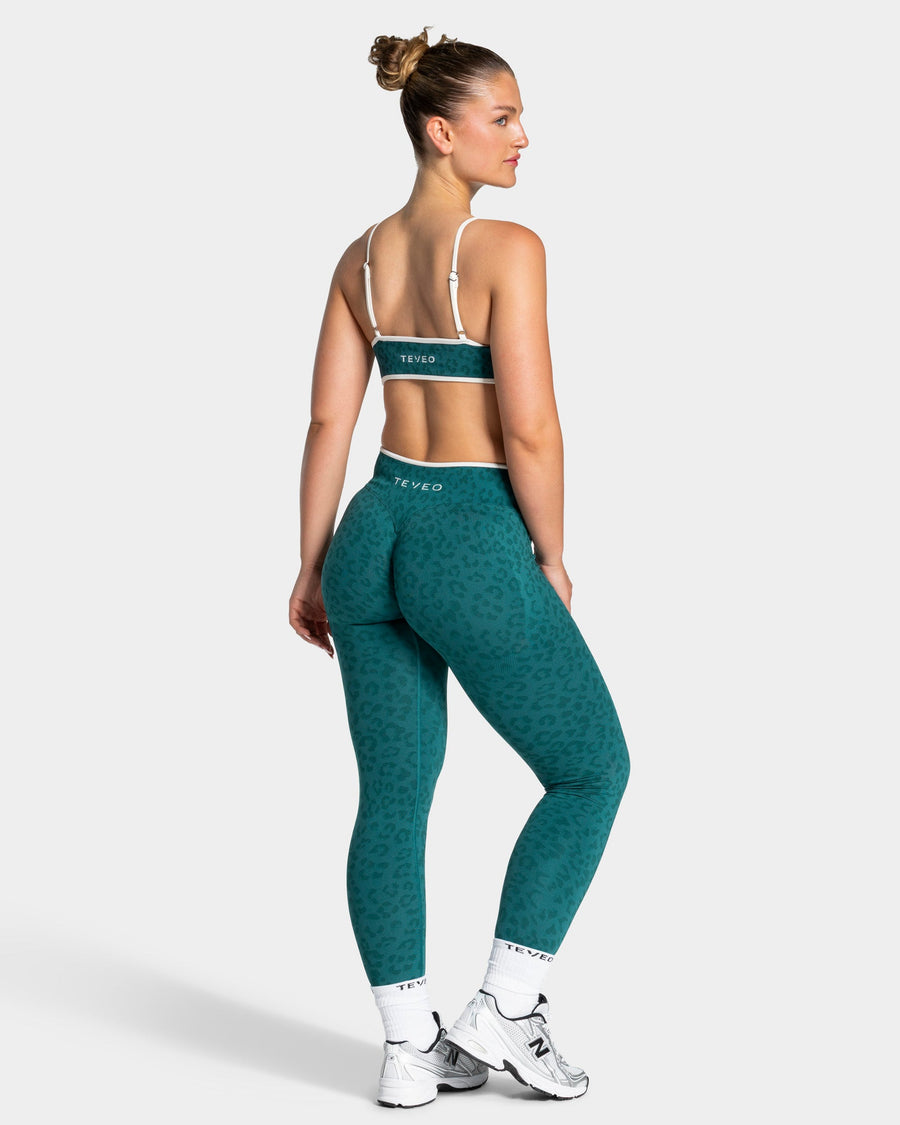 Contrastline Sculpt Scrunch Leggings "Leo Petrol"