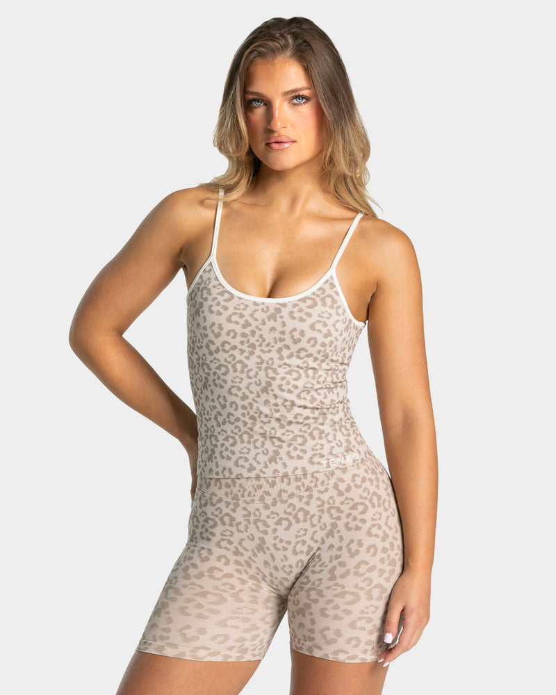 Contrastline Cami Top "Leo Cream"