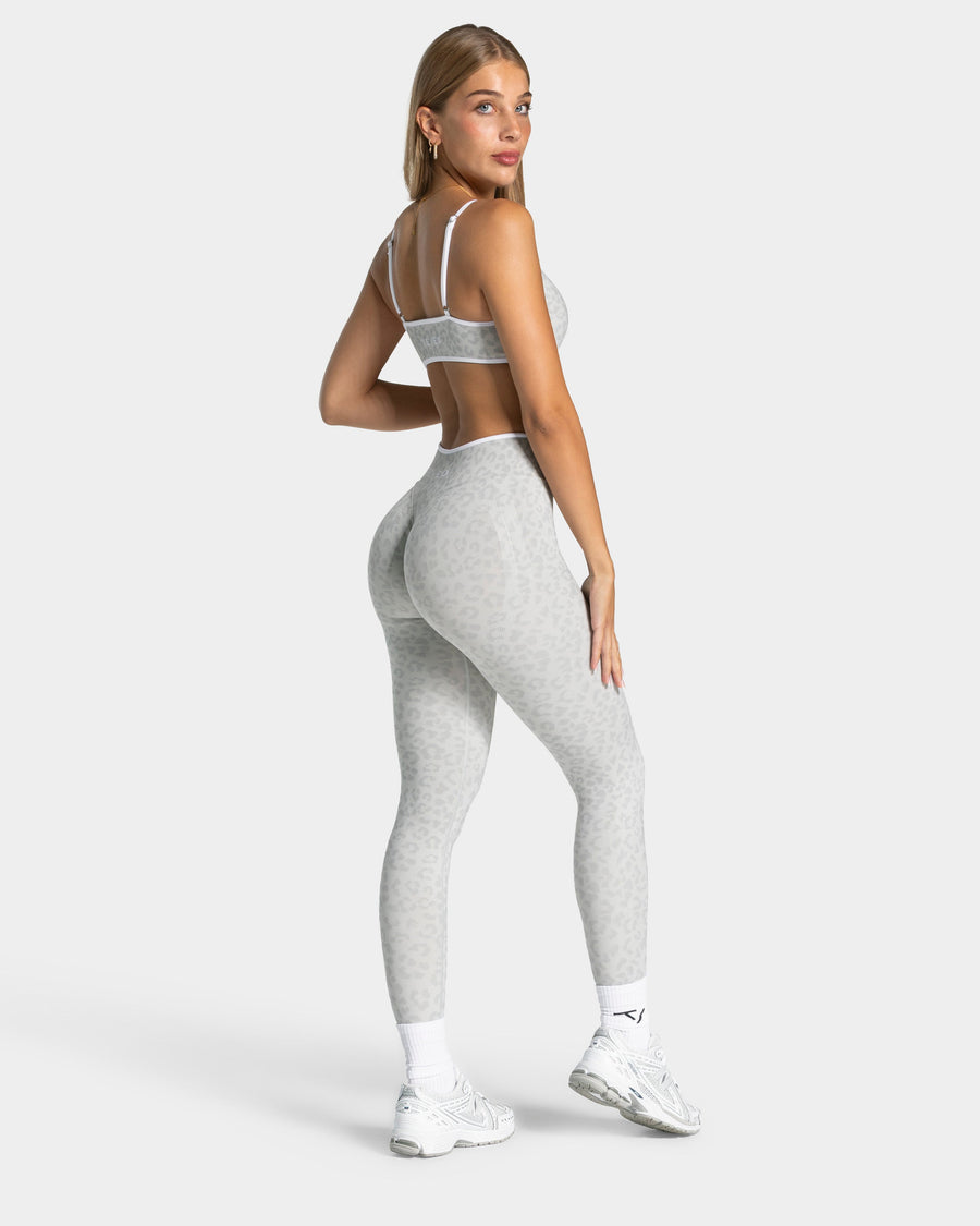 Contrastline Sculpt Scrunch Leggings "Leo Hellgrau"