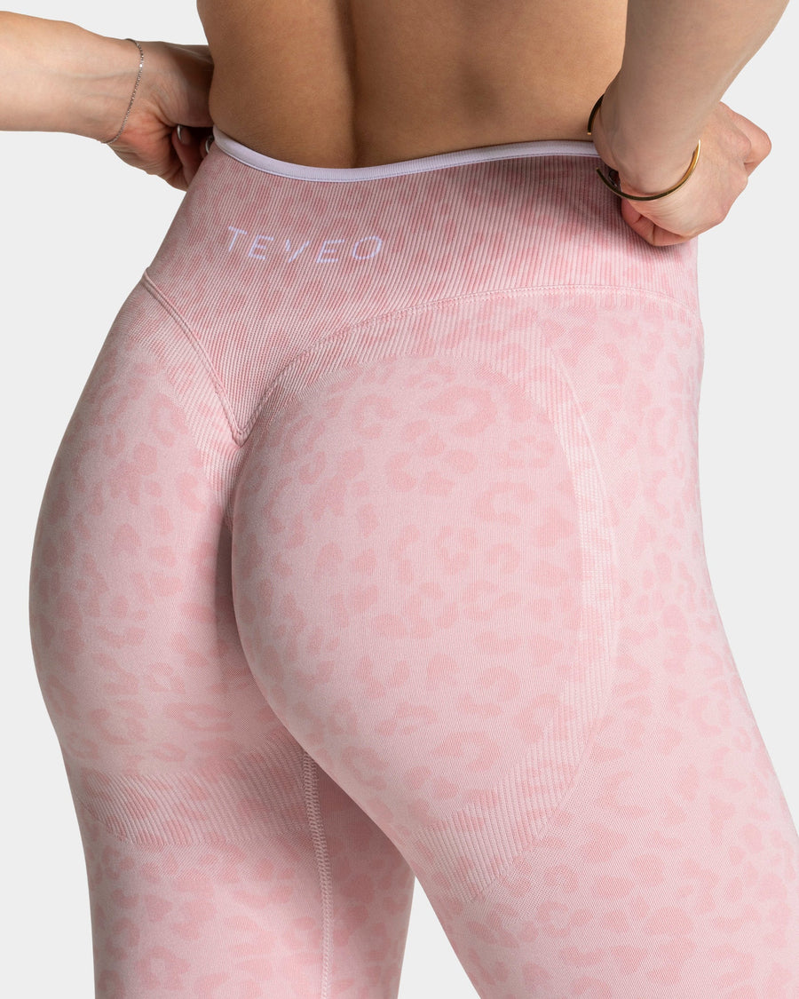 Contrastline Sculpt Scrunch Leggings "Leo Rosa"