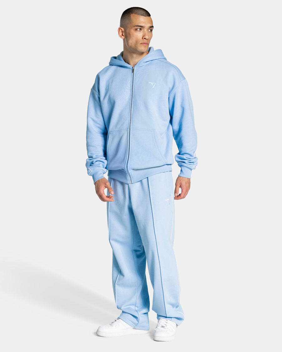 Contrastline Zip Jacke "Babyblau"