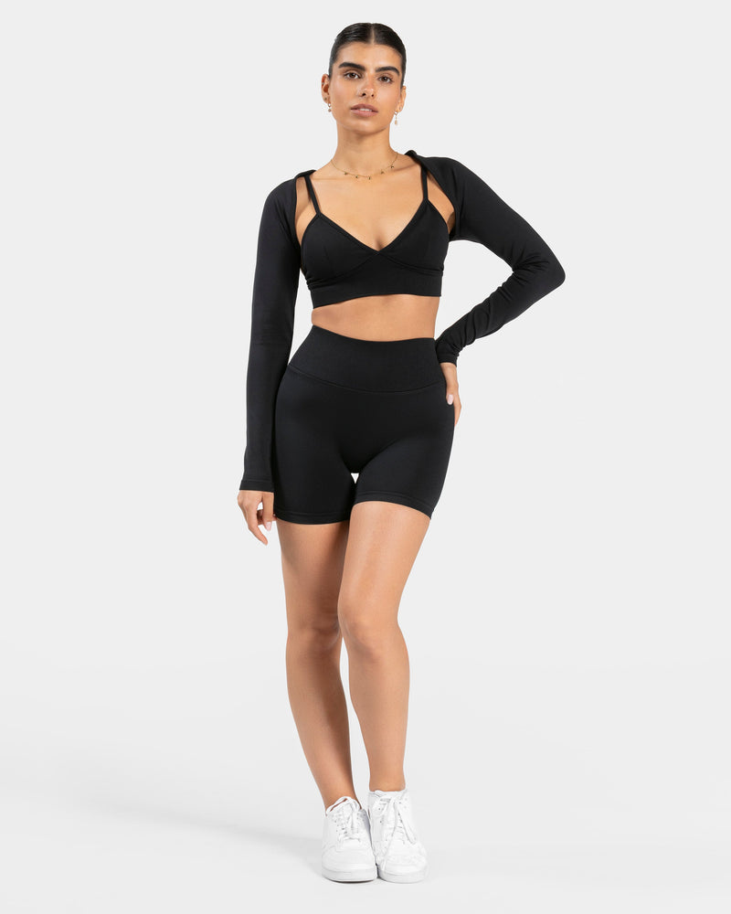 Essence V-Back Covert Scrunch Shorts "Schwarz"