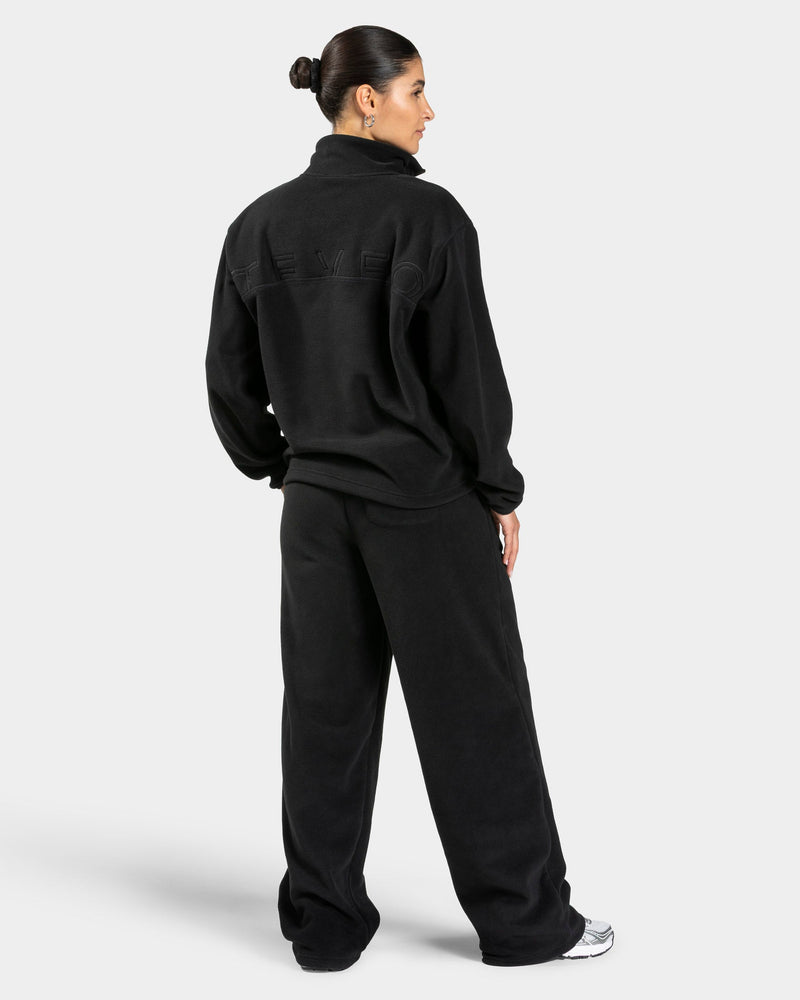 Fleece Straight Leg Jogger "Schwarz"