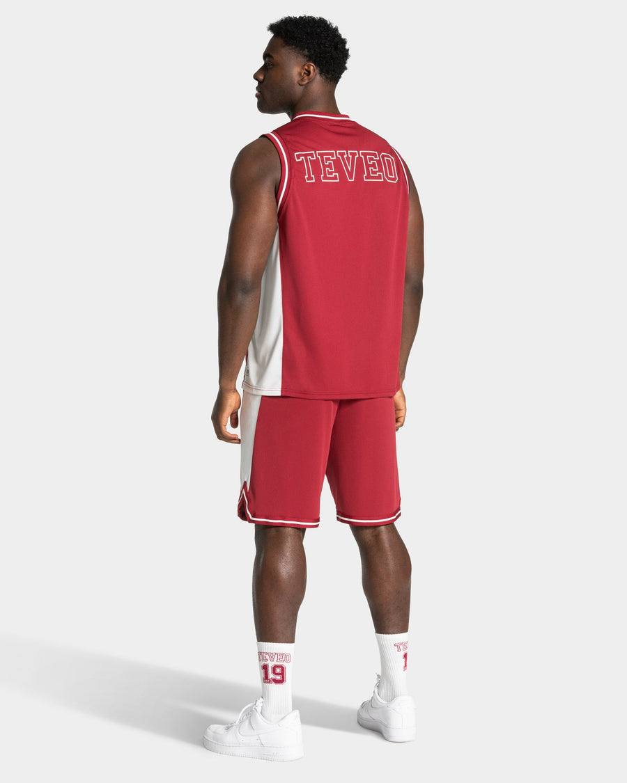 Football Shorts 9 Inch "Cranberry"