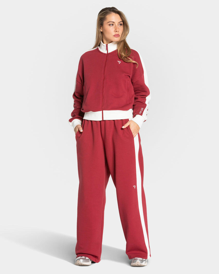 Football Wide Leg Jogger "Cranberry"