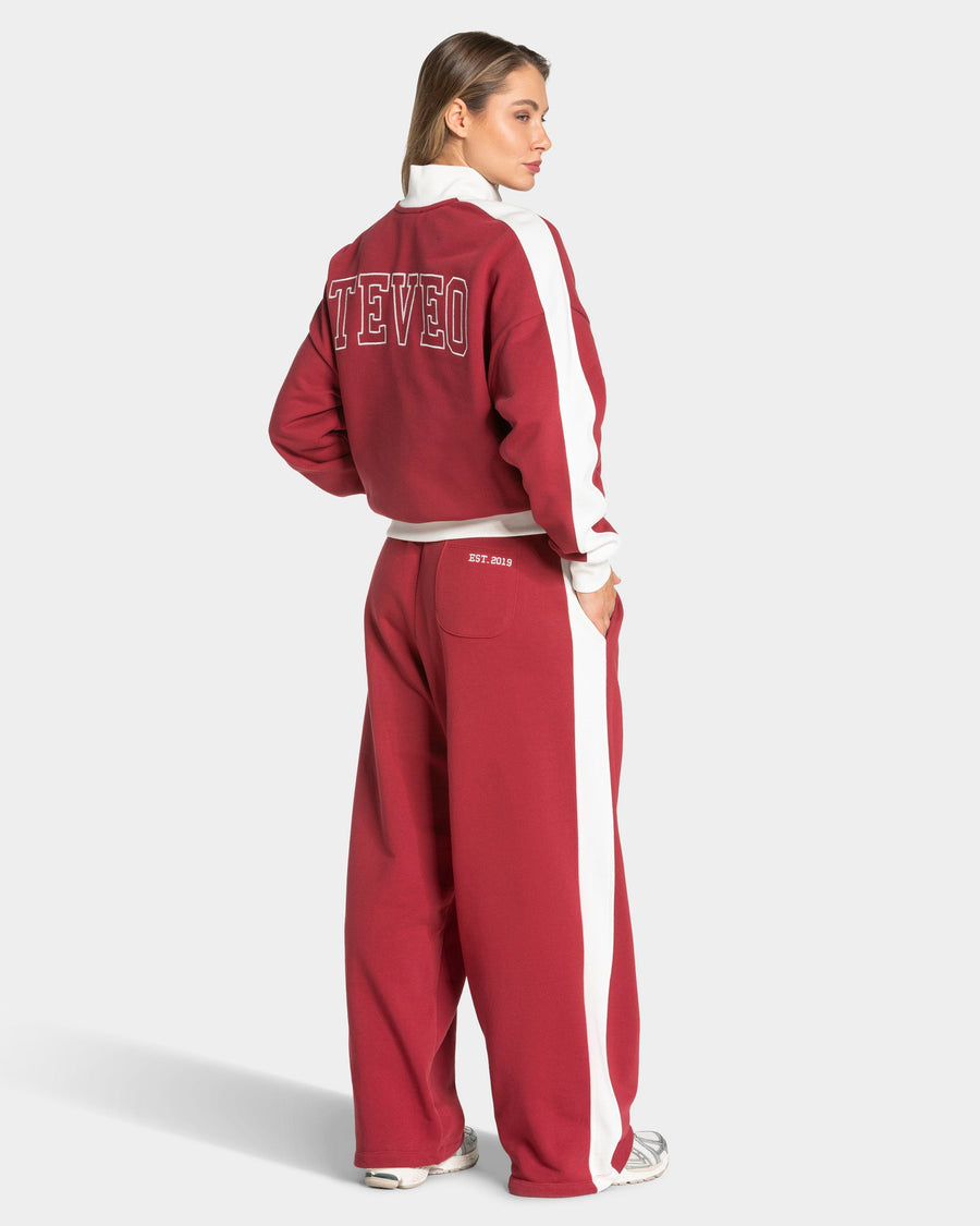 Football Wide Leg Jogger "Cranberry"