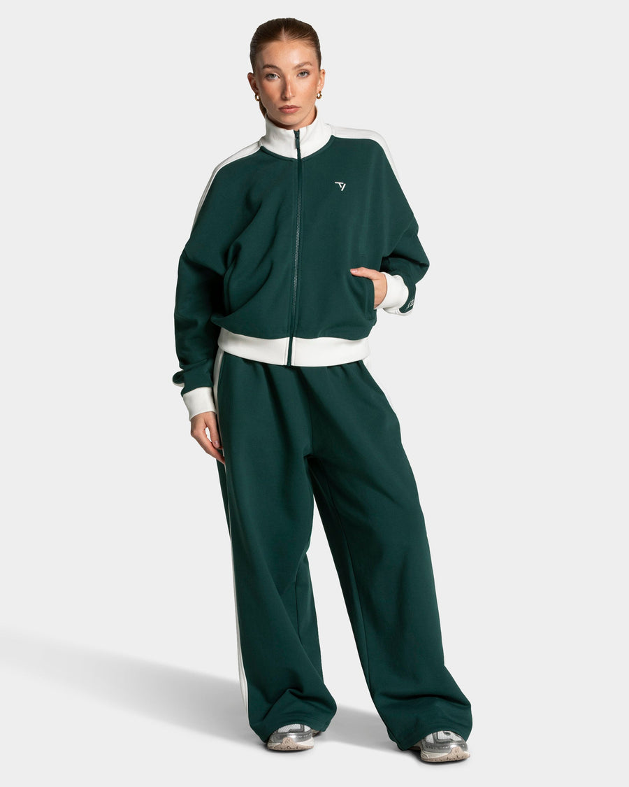 Football Wide Leg Jogger "Dunkelgrün"
