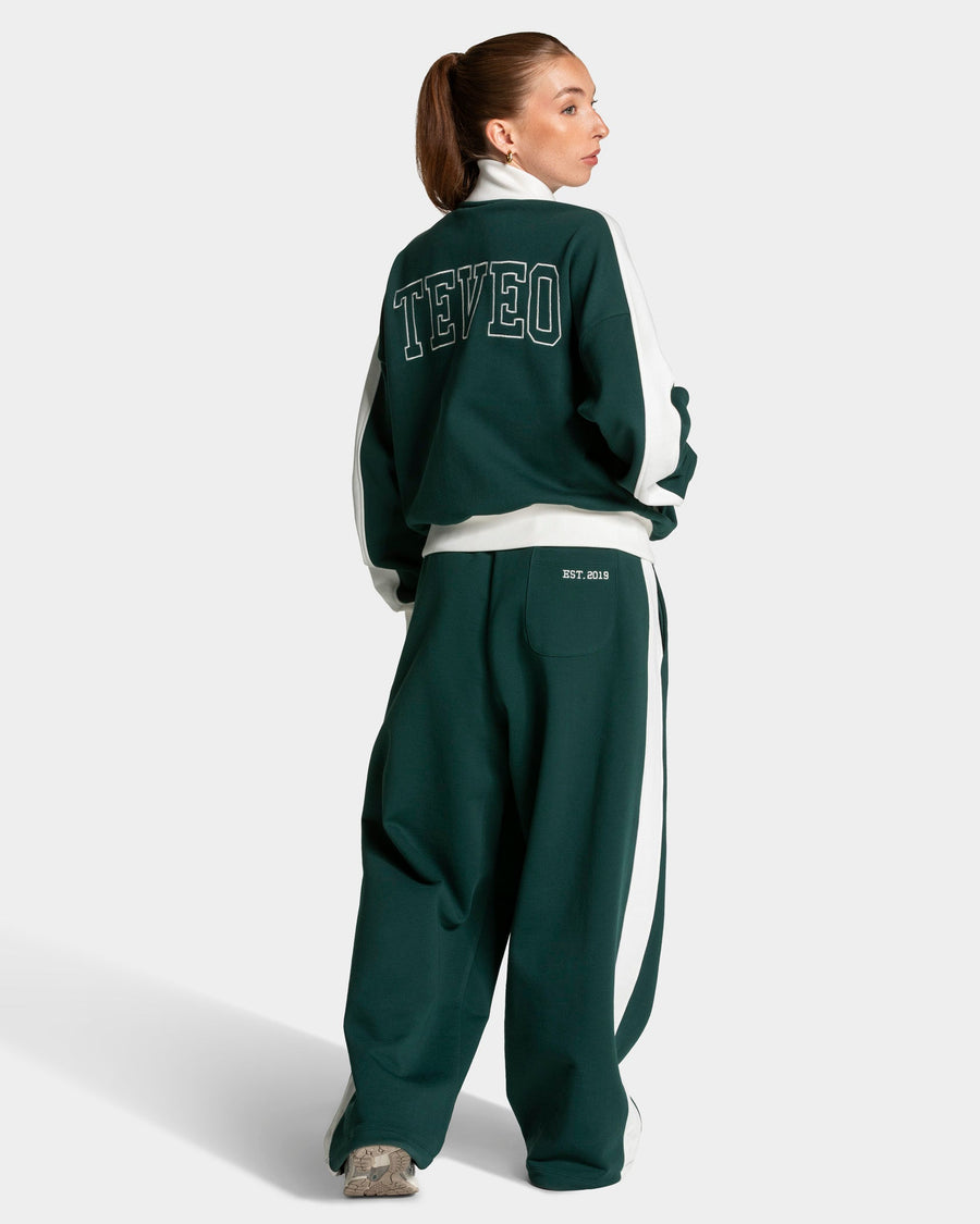 Football Zip Jacke "Dunkelgrün"