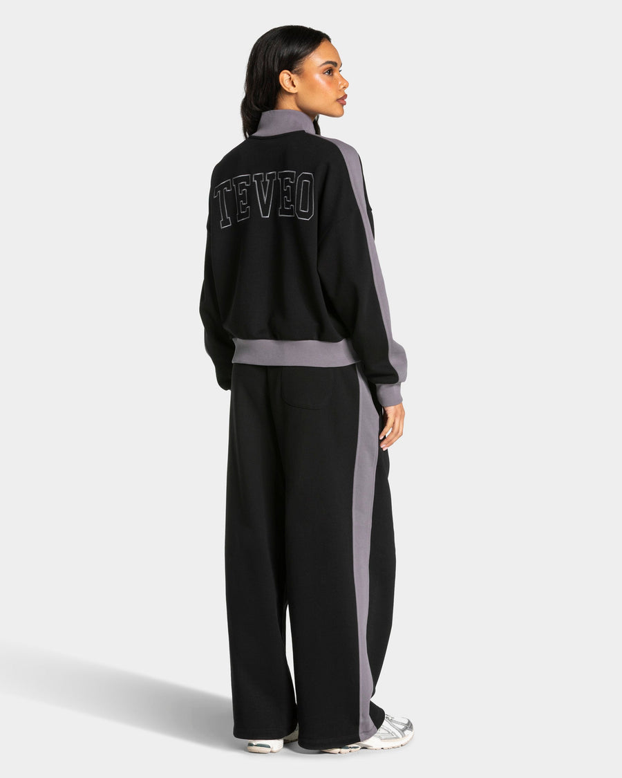 Football Wide Leg Jogger "Schwarz"