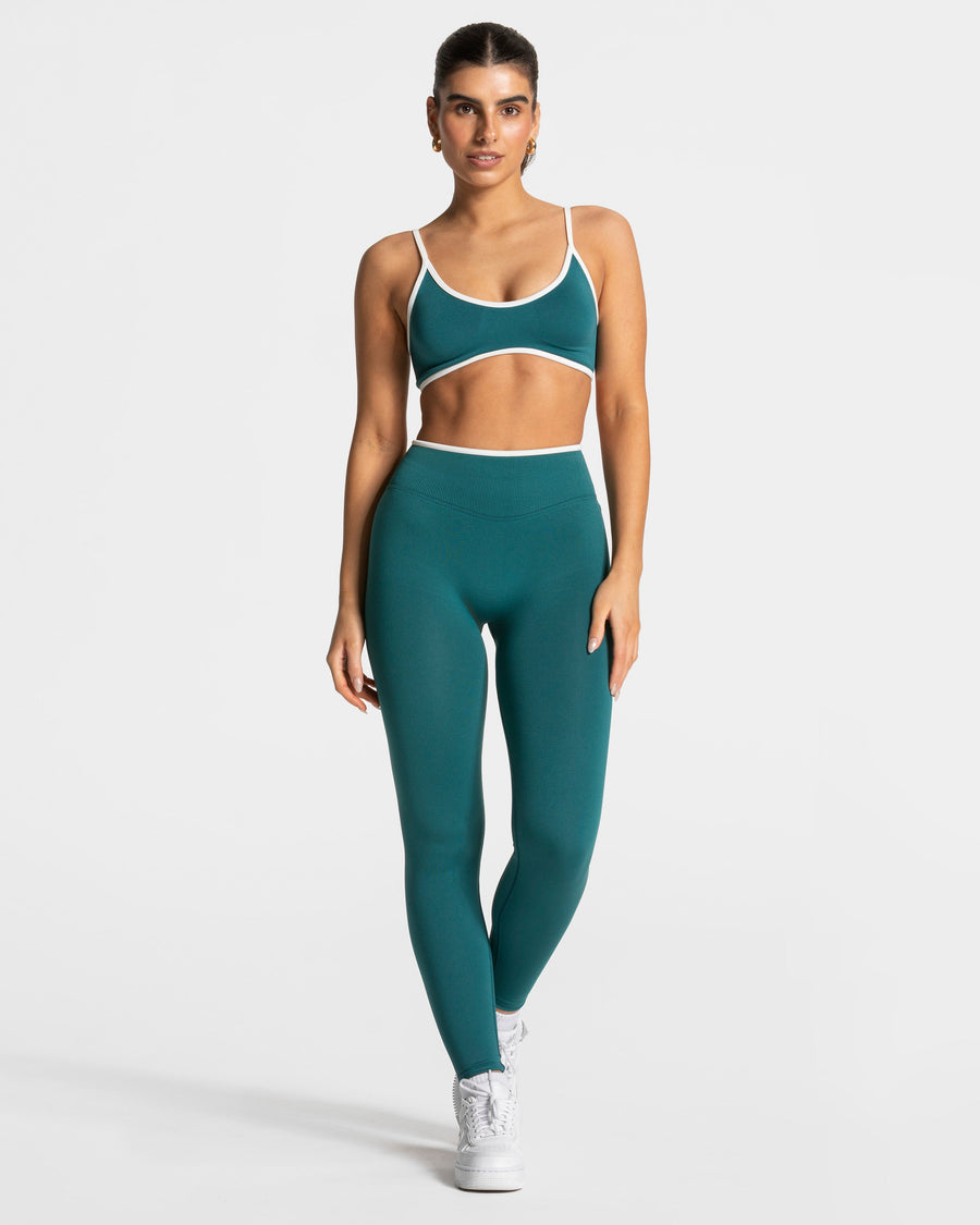 Contrastline Sculpt Scrunch Leggings "Petrol"