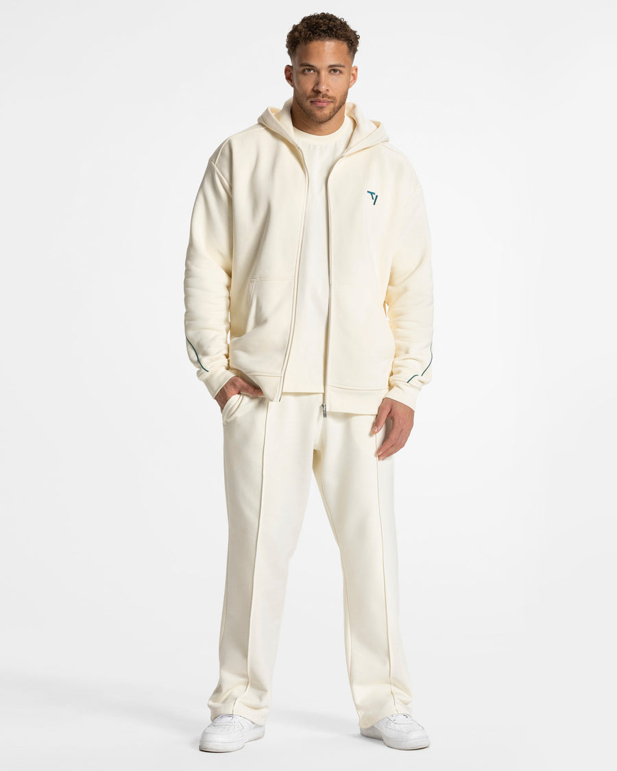 Contrastline Zip Jacke "Off White"