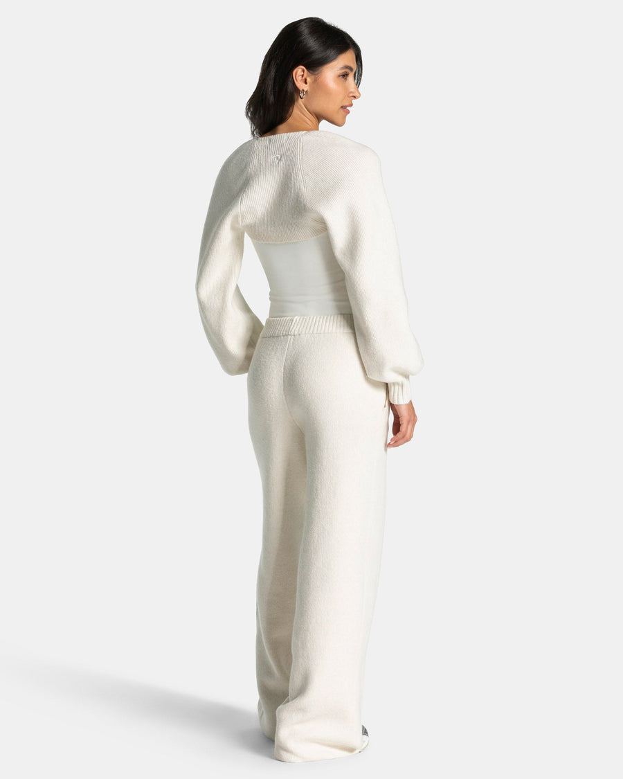 Knit Straight Leg Pants "Cream"