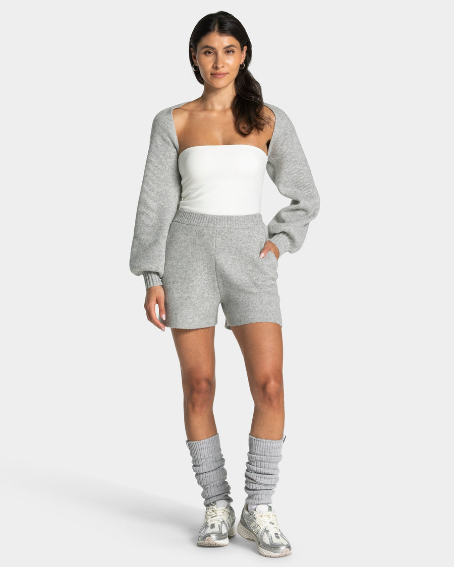Knit Stulpen "Grau Meliert"