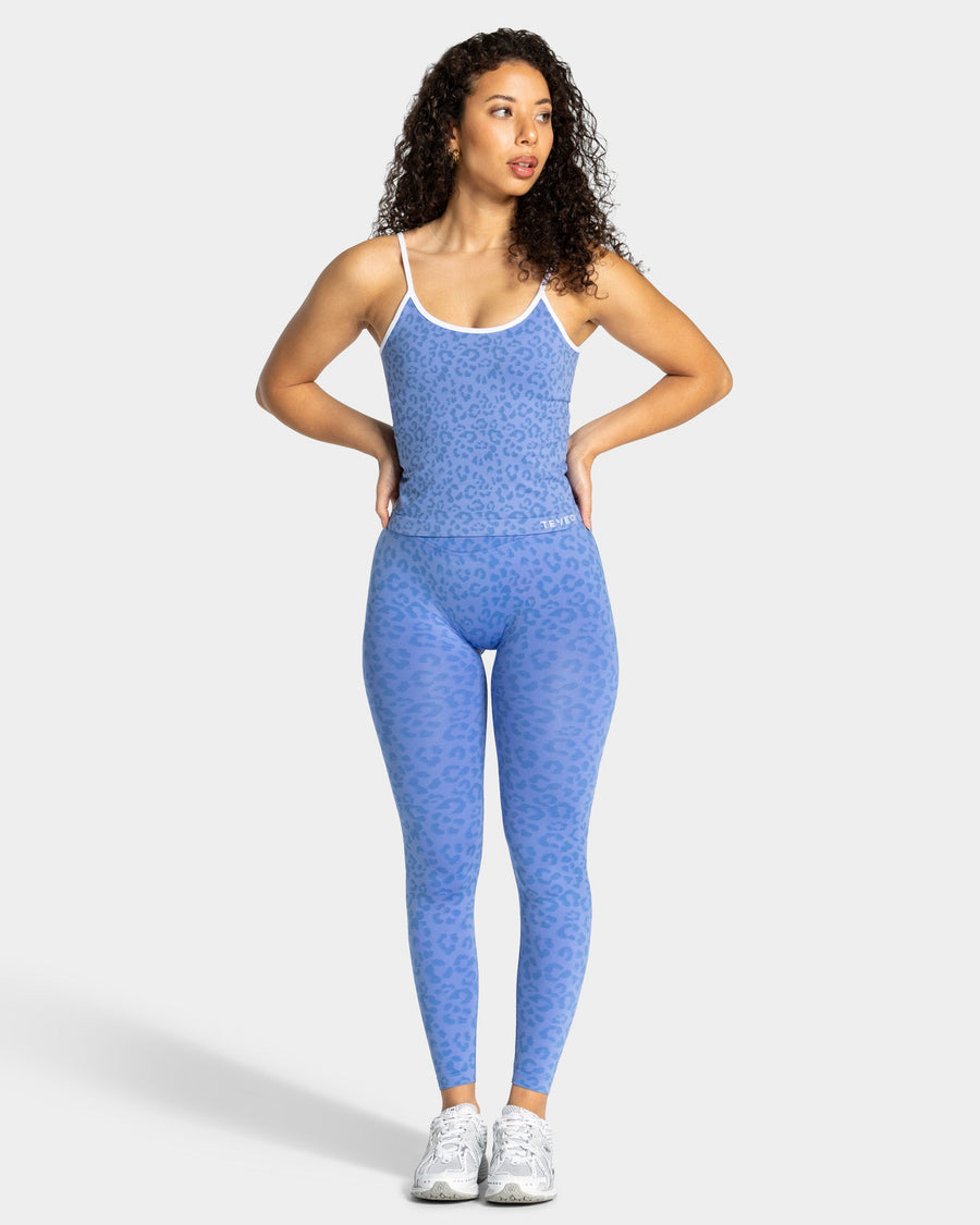 Contrastline Sculpt Scrunch Leggings "Leo Azure"