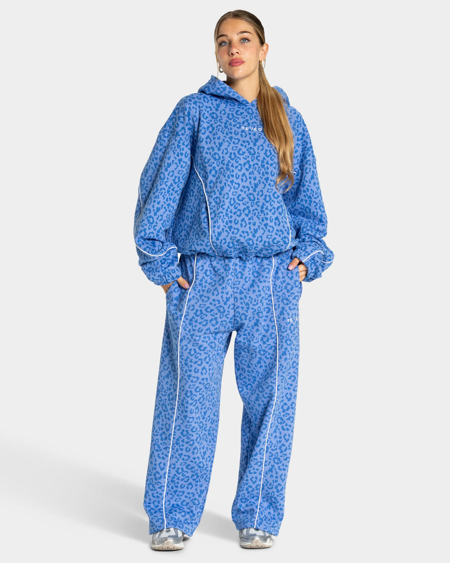 Contrastline Wide Leg Jogger "Leo Azure"