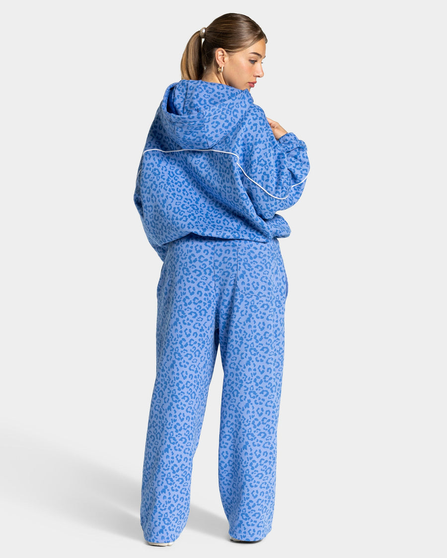 Contrastline Hooded Sweater "Leo Azure"
