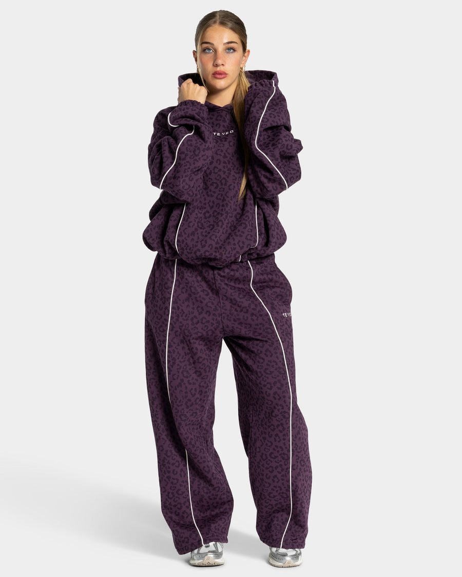 Contrastline Wide Leg Jogger "Leo Blackberry"