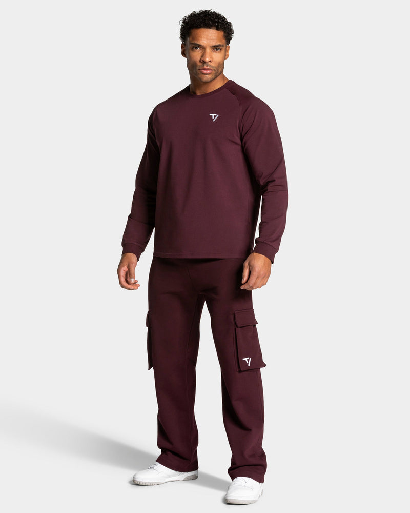 Lift Wide Leg Cargo Jogger "Merlot"