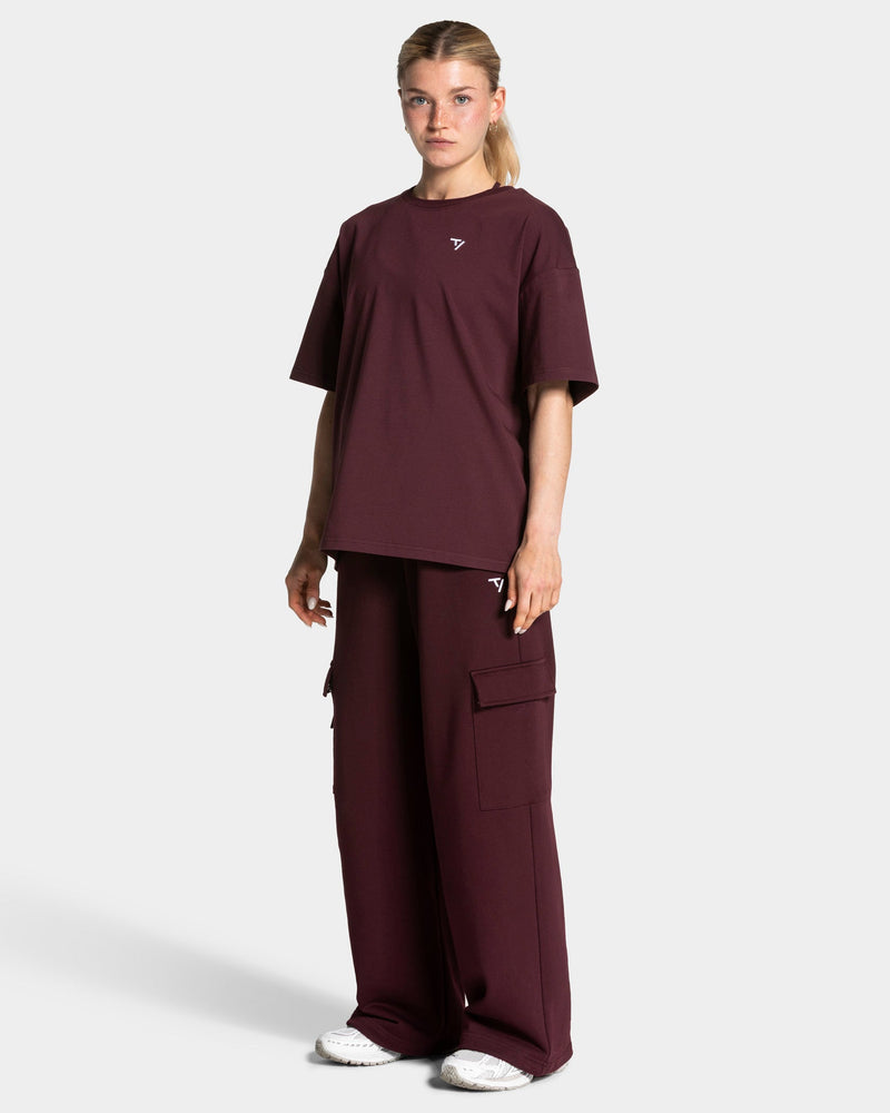 Lift Wide Leg Cargo Jogger "Merlot"