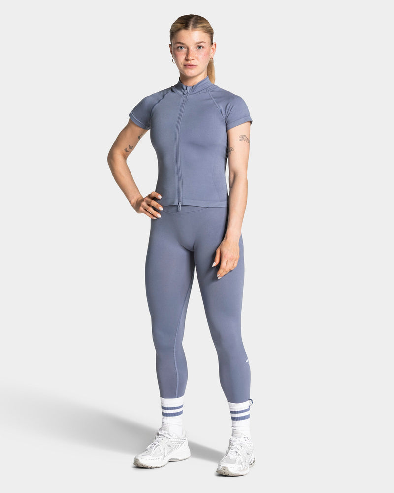 Lift Zip Shortsleeve "Stahlblau"