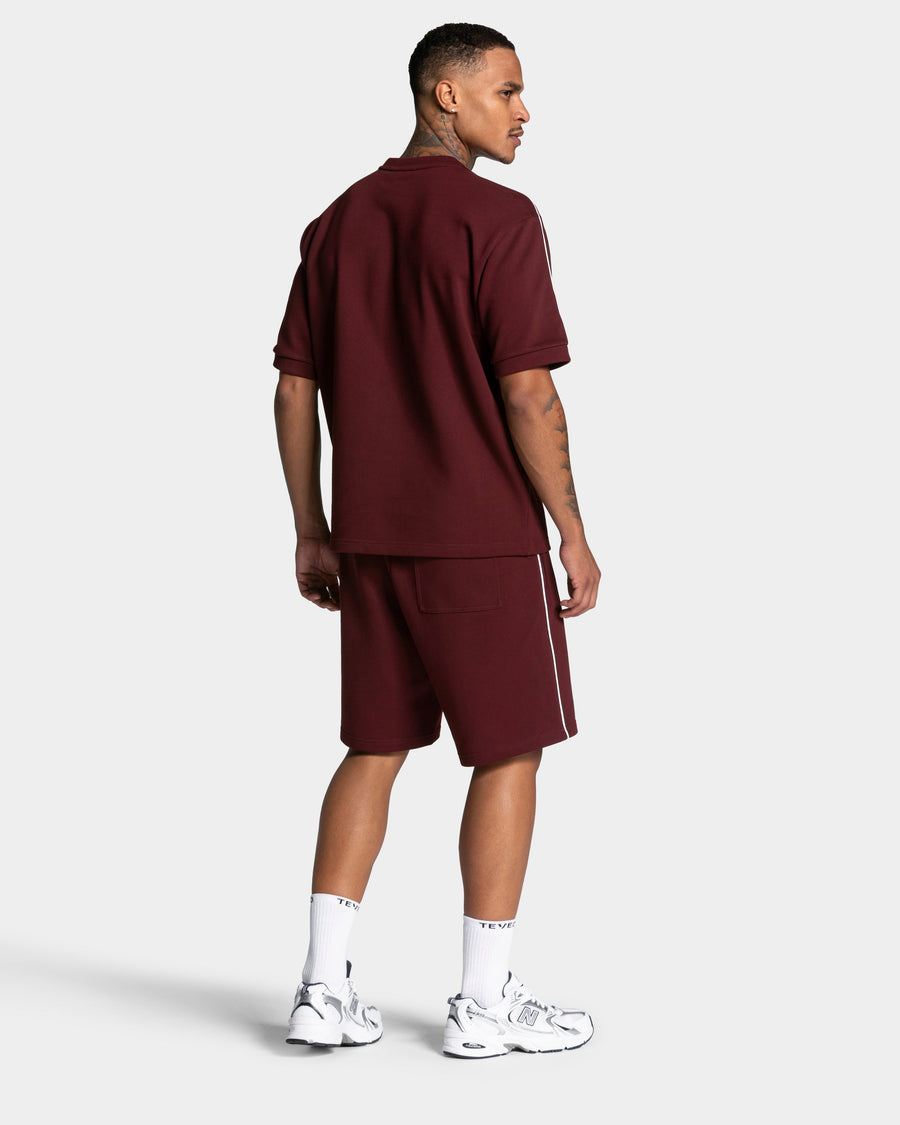 Contrastline Shorts "Weinrot"