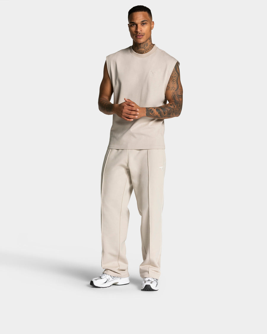Contrastline Oversized Tank "Cream"