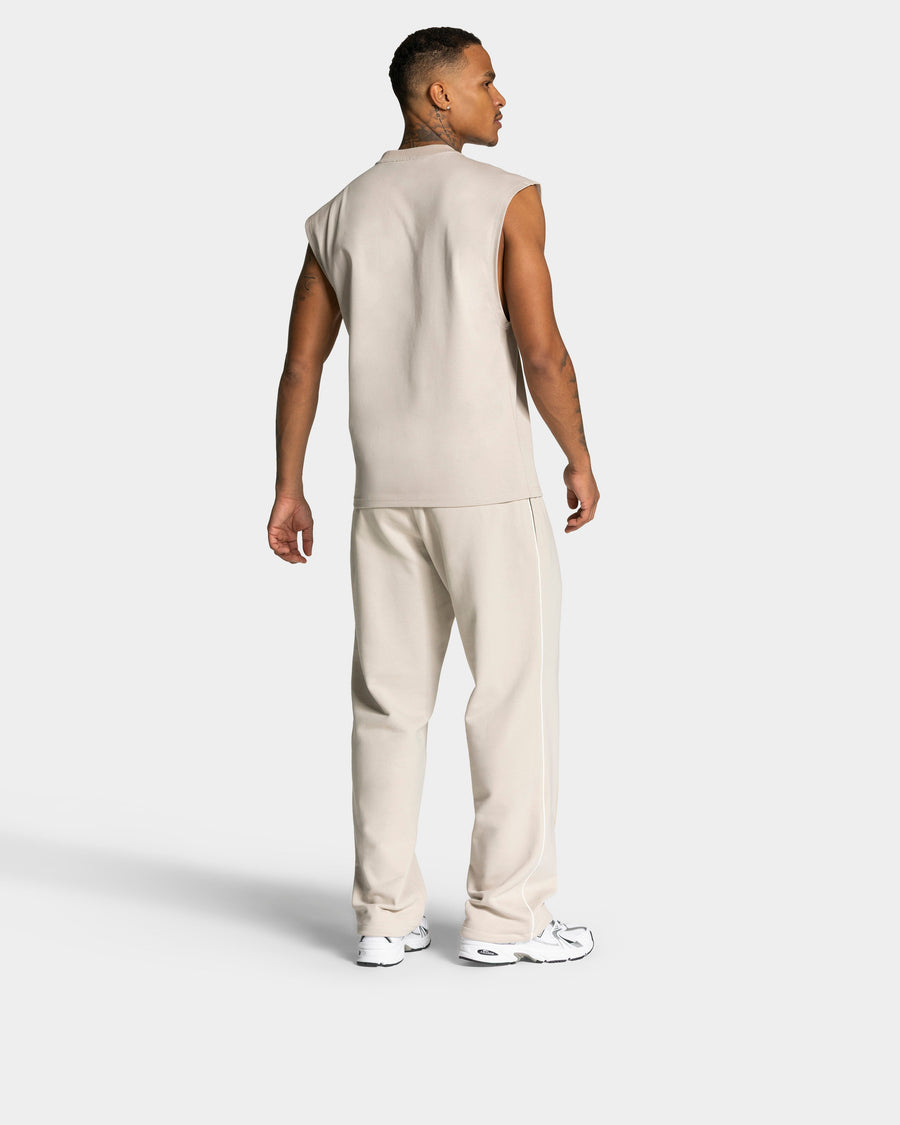 Contrastline Oversized Tank "Cream"