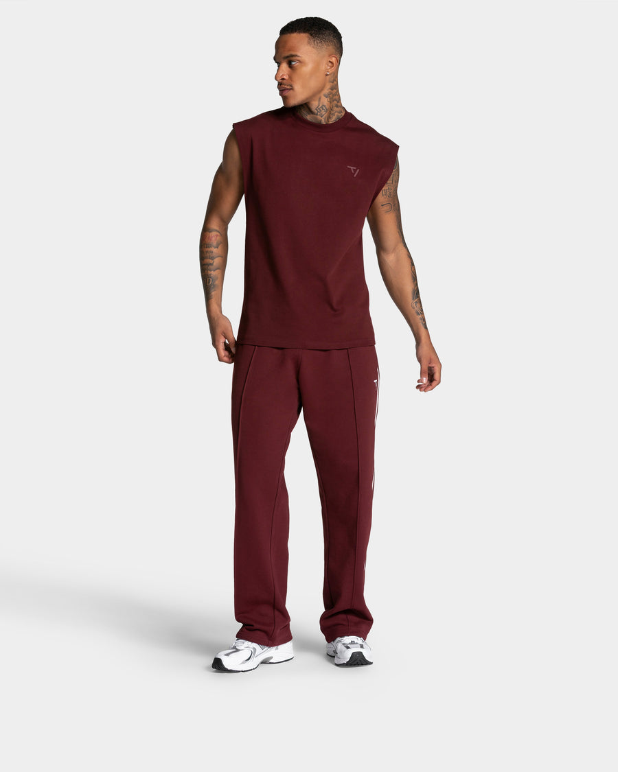 Contrastline Straight Leg Jogger "Weinrot"
