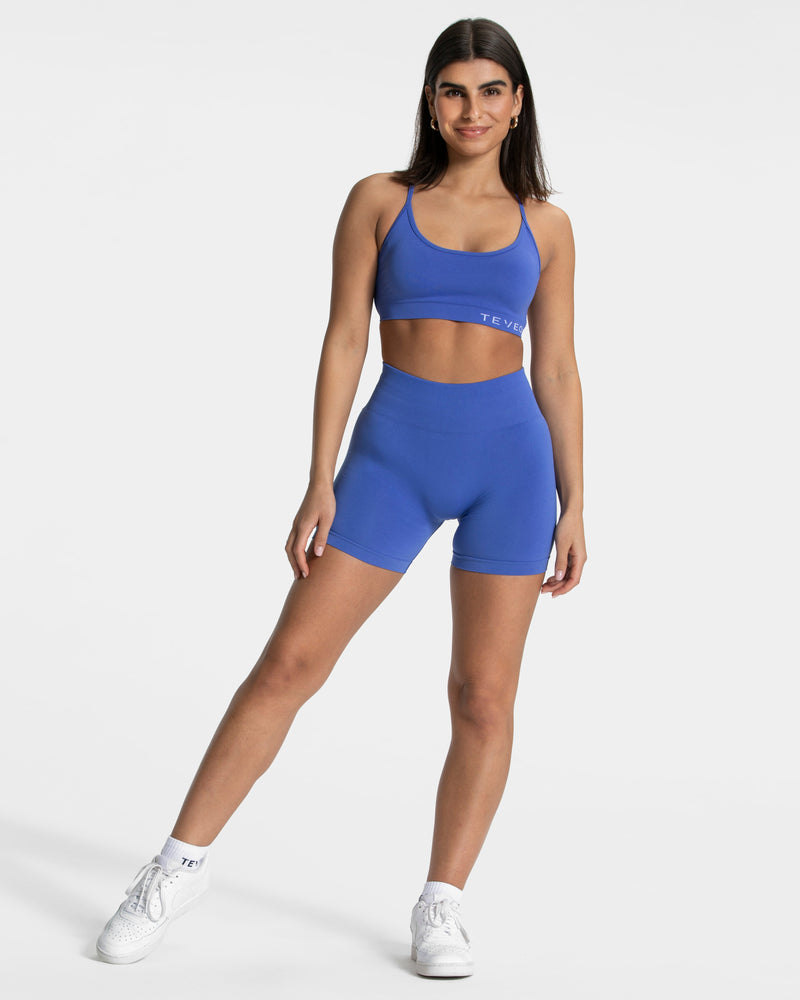 Pure Covert Scrunch Shorts  "Royalblau"