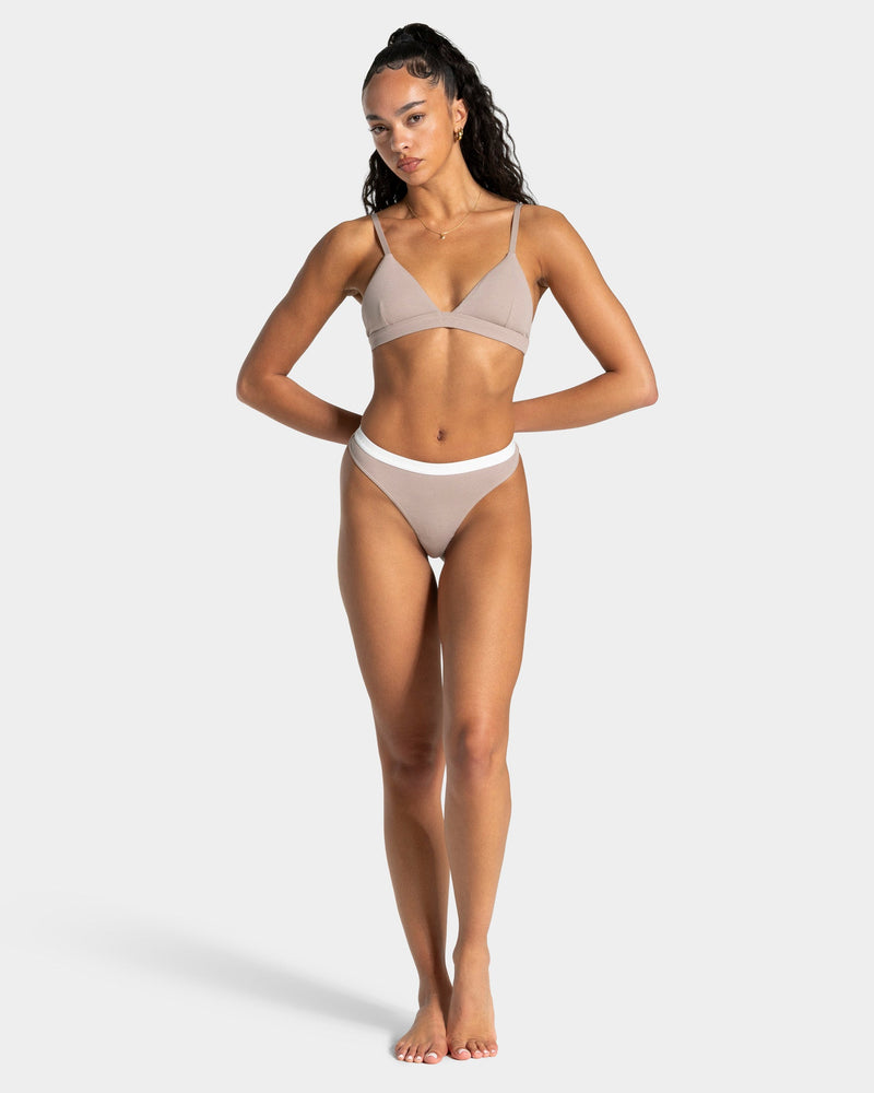Soft Ribbed Tanga "Cappuccino"