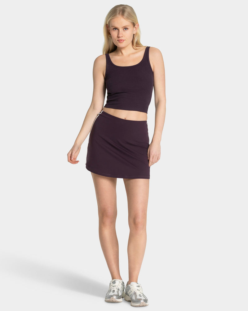 Soft Ribbed Top "Blackberry"