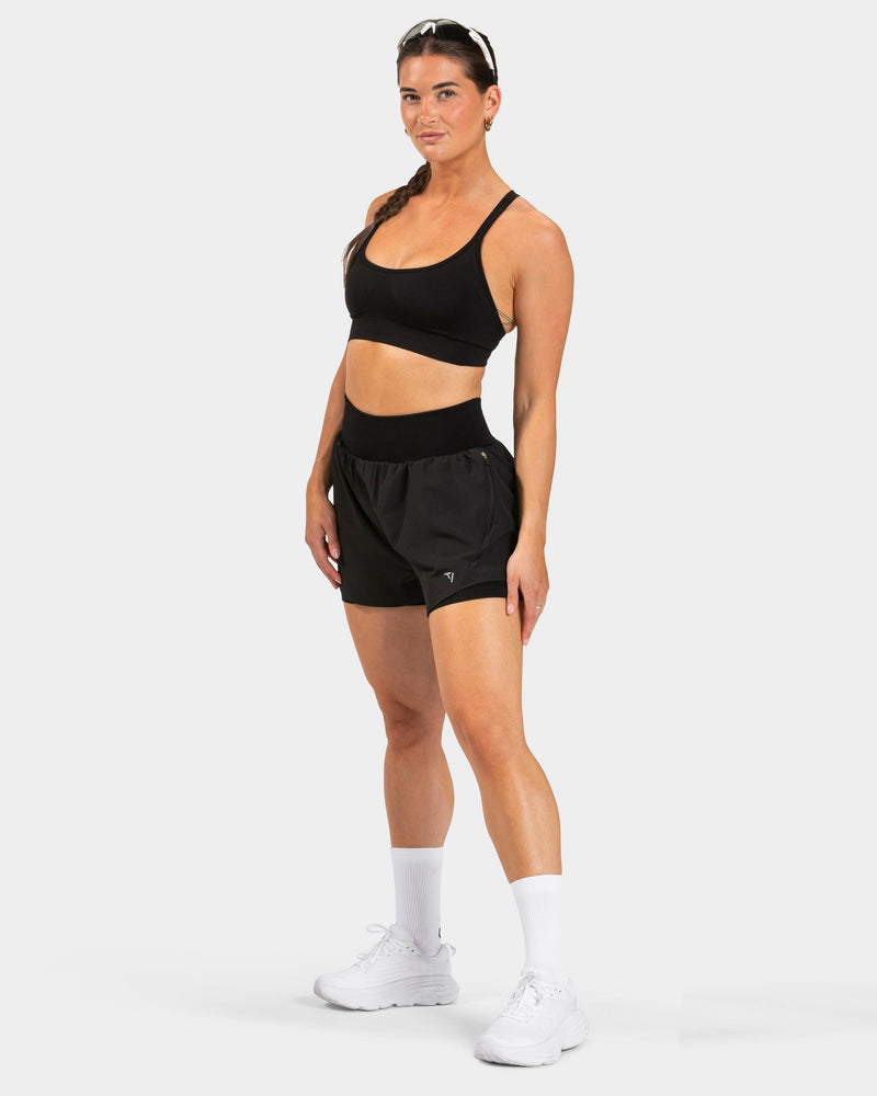END Running 2in1 Shorts "Schwarz"