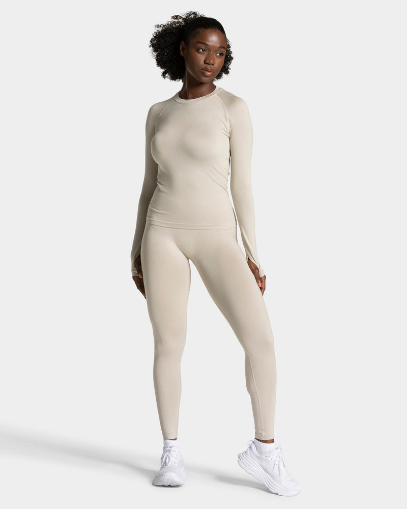 END Running Sculpt Scrunch Leggings "Latte"