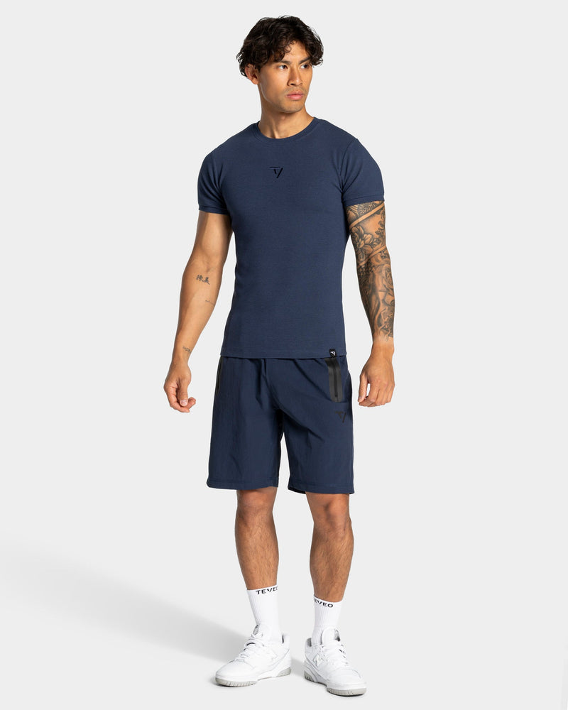 Workout Ribbed T-Shirt "Midnight"