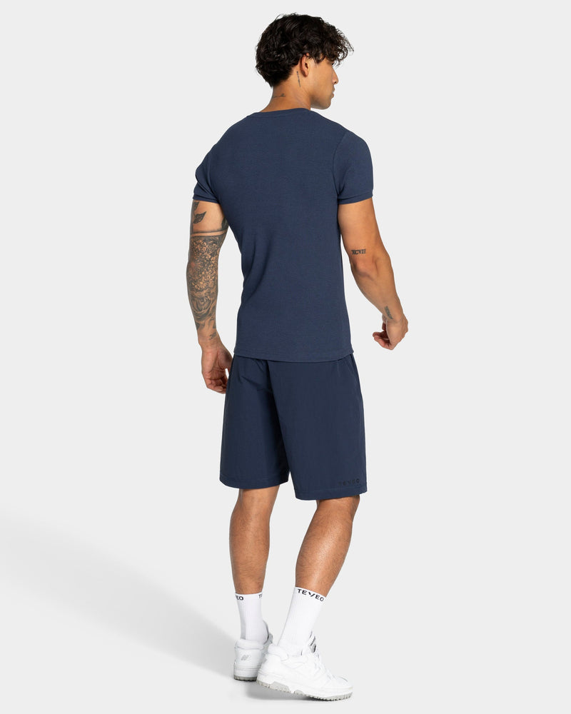 Workout Ribbed T-Shirt "Midnight"