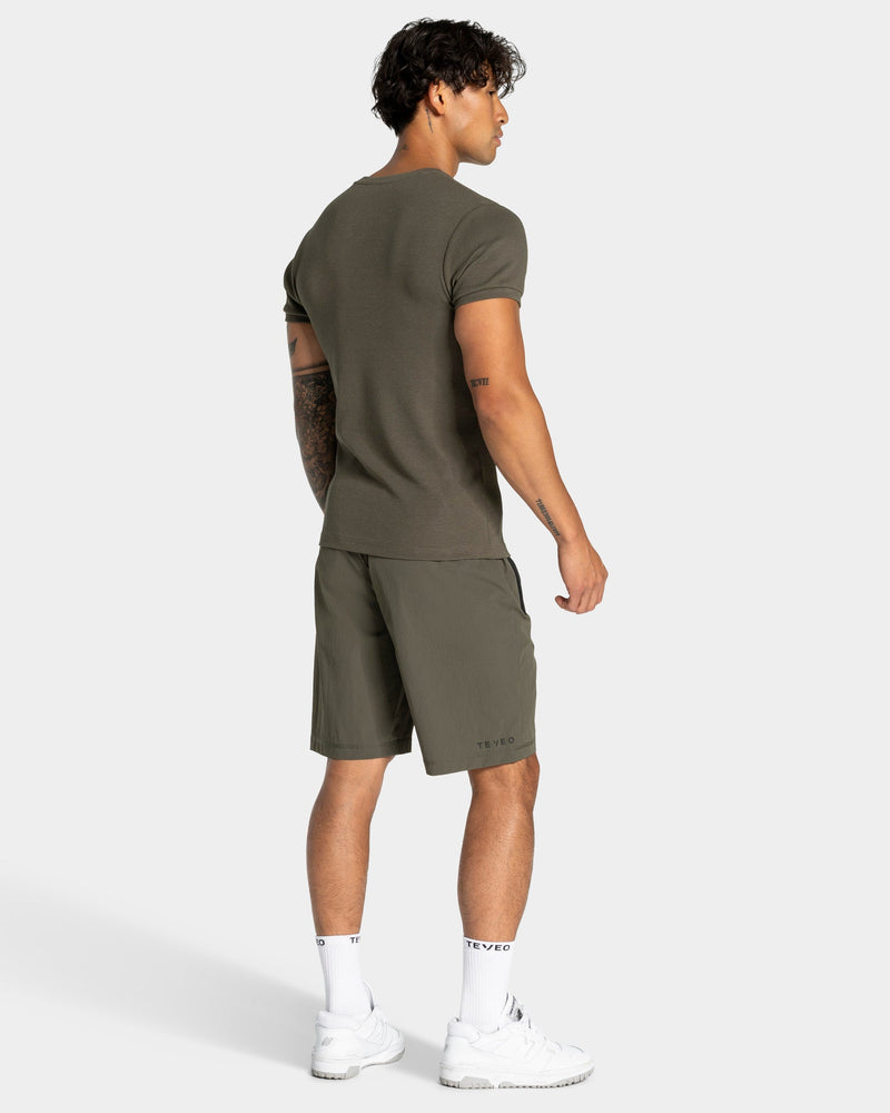 Workout Ribbed T-Shirt "Olive"
