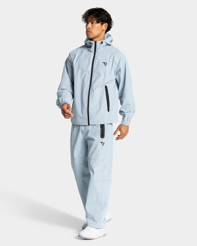 Workout Zip Jacke "Stahlblau"