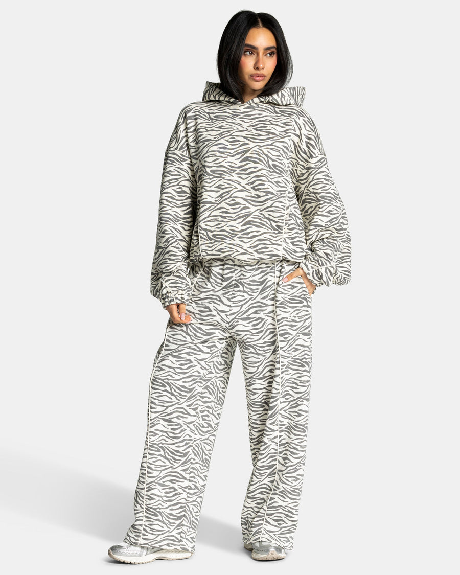 Contrastline Wide Leg Jogger "Zebra Off White"