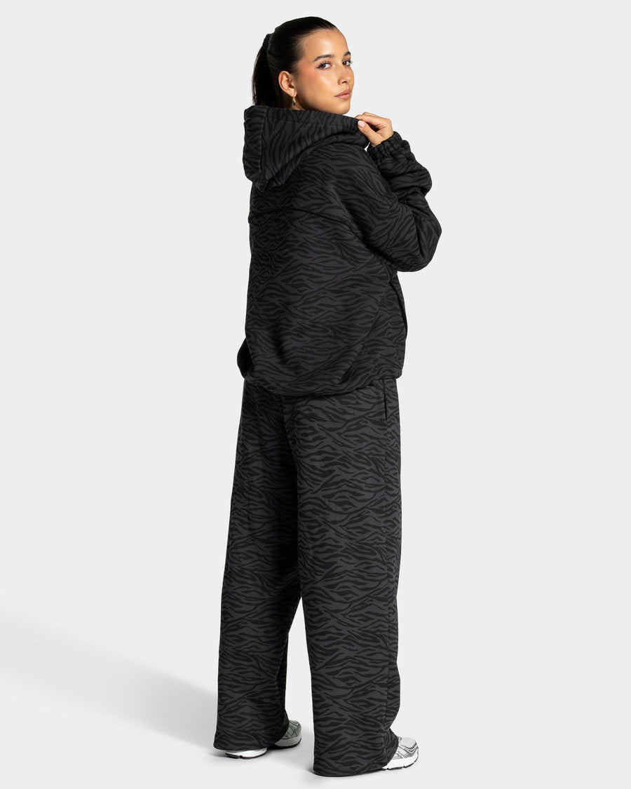 Contrastline Wide Leg Jogger "Zebra Schwarz"